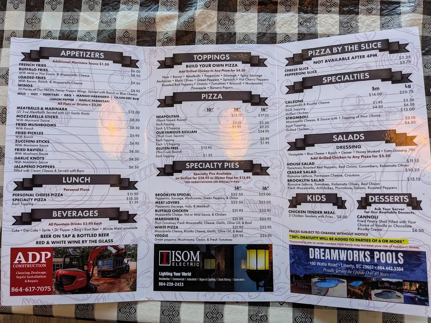 Brooklyn Style Pizza